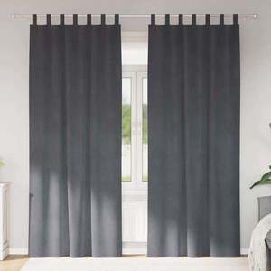 vidaXL Perdele opace 2 pcs Gri deschis 140 x 245 cm Catifea imagine
