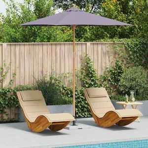 vidaXL Parasol de Grădină Gri închis 270 x 270 x 260 cm Bambus imagine