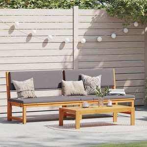 vidaXL Șezlong 1-persoană Maro 200 x 57 x 75cm Lemn masiv de acacia imagine