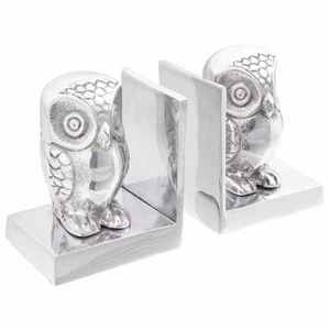 vidaXL Suporturi pentru cărți 2 pcs Argintiu 7 x 9 x 11 cm Aluminiu imagine