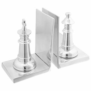 vidaXL Suporturi pentru cărți 2 pcs Argintiu 11 x 12 x 19.5 cm imagine