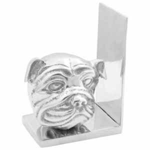 vidaXL Suporturi pentru cărți 2 pcs Argintiu 8 x 12 x 16.5 cm Aluminiu imagine