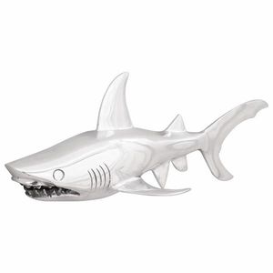 vidaXL Sculptură Argintiu 68 x 20 x 24 cm Aluminiu imagine