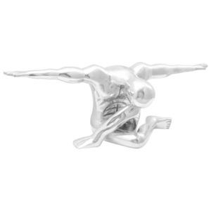 vidaXL Sculptură Argintiu 91.5 x 32 x 33 cm Aluminiu imagine