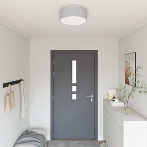 vidaXL Lampă de tavă Gri 38 x 13.5 cm țesătură imagine