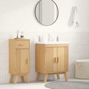 vidaXL Dulap baza chiuvetă cu raft Olden Maro 114 x 43 x 73.5 cm imagine