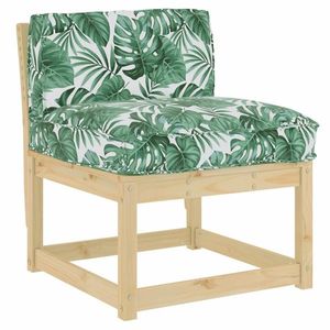 vidaXL Pernă pentru spătar din paleți model frunze 70 x 40 x 12 cm imagine