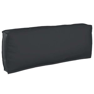 vidaXL Pernă pentru spătar din paleți cu pernă Negru 120 x 40 x 12 cm imagine