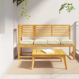 vidaXL Pernă pentru șezut din paleți 4 pcs Crem 40 x 40 x 8 cm imagine