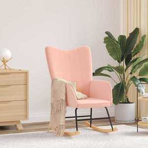 vidaXL Scaun balansoar Roz Țesătura Sherpa imagine