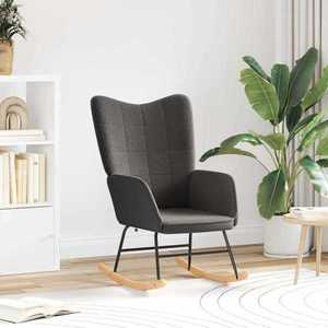 vidaXL Scaun balansoar Gri închis Țesătura Sherpa imagine