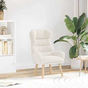 vidaXL fotoliu Crem 69 x 74 x 93 cm Țesătura Sherpa imagine