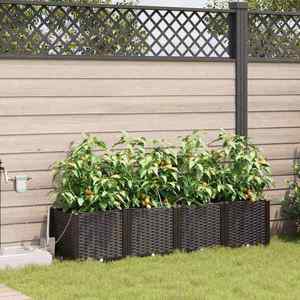 vidaXL Ghivece pentru grădină Maro 160 x 40 x 37.5 cm Oțel imagine