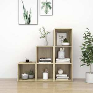 vidaXL Set de dulapuri TV, 3 piese, stejar Sonoma, lemn prelucrat imagine