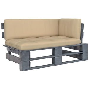 vidaXL Canapea de colț din paleți de grădină gri lemn pin impregnat imagine