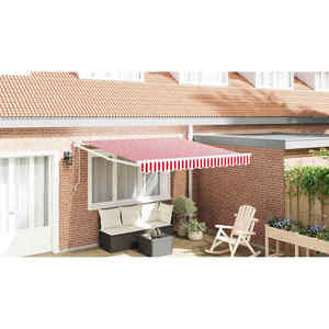 vidaXL Cortina Retractabilă Roșu și alb 350 x 250 cm țesătură imagine
