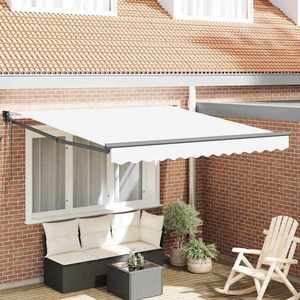 vidaXL Cortina Retractabilă Alb 350 x 250 cm țesătură imagine