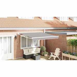 vidaXL Cortina Retractabilă Gri deschis 350 x 250 cm țesătură imagine