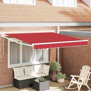 vidaXL Cortina Retractabilă Roșu 350 x 250 cm țesătură imagine