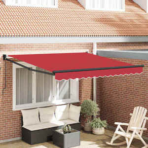 vidaXL Cortina Retractabilă Manual Roșu 350 x 250 cm țesătură imagine