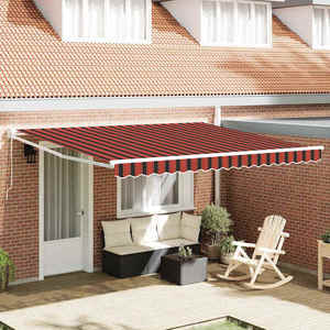 vidaXL Cortina Retractabilă galben și portocaliu 400 × 350 cm imagine