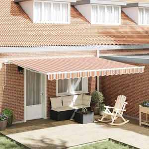 vidaXL Cortina Retractabilă Dungi Manual Multicolour 450 × 300 cm imagine