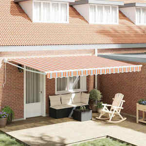 vidaXL Cortina Retractabilă Manual Multicolour 450 × 300 cm imagine