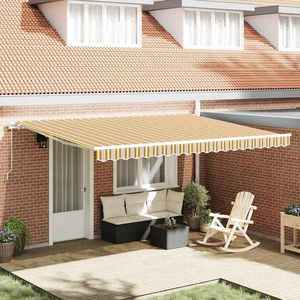 vidaXL Cortina Retractabilă Dungi Manual Multicolour 450 × 300 cm imagine