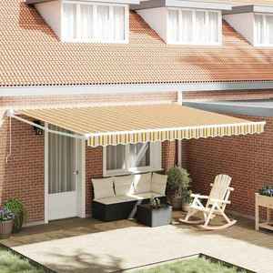 vidaXL Cortina Retractabilă Dungi Manual Multicolour 450 × 300 cm imagine