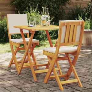 vidaXL Set bistro 3 pcs Maro lemn masiv de acacia imagine