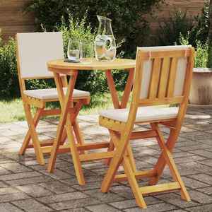 vidaXL Set bistro 3 pcs Maro lemn masiv de acacia imagine