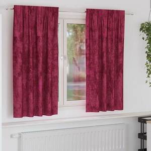 vidaXL Cortine din catifea cu perdele 2 pcs bordo 175 x 140 cm Catifea imagine