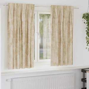 vidaXL Cortine din catifea cu perdele 2 pcs Crem 175 x 140 cm Catifea imagine