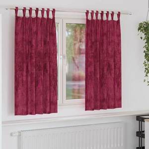 vidaXL Cortine din catifea cu perdele 2 pcs bordo 175 x 140 cm Catifea imagine