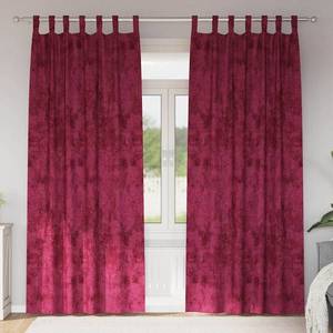 vidaXL Cortine din catifea cu perdele 2 pcs bordo 225 x 140 cm Catifea imagine