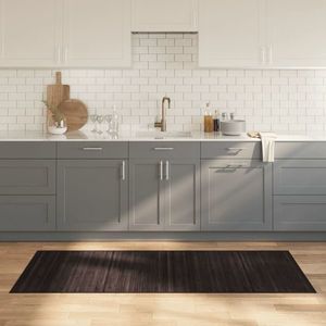 vidaXL Covor dreptunghiular, maro închis, 80x200 cm, bambus imagine