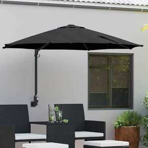 vidaXL Parasol de Grădină Negru și negru 248 x 248 x 148 cm imagine