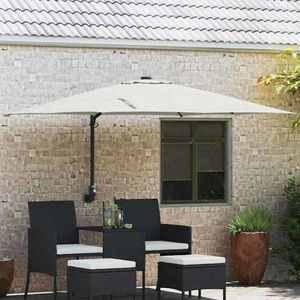 vidaXL Parasol de Grădină Bej și negru 248.5 x 247.5 x 160 cm imagine