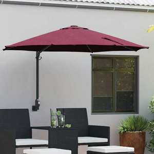 vidaXL Parasol de Grădină Manual Roșu și Negru 248 x 248 x 148 cm imagine