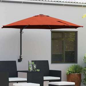 vidaXL Parasol de Grădină Manual Roșu și Negru 248 x 248 x 148 cm imagine