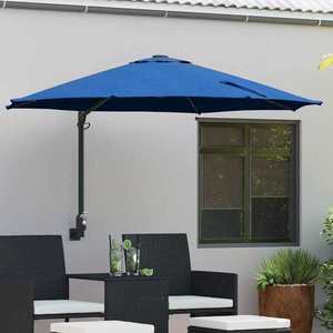 vidaXL Parasol de Grădină Manual Albastru și Negru 248 x 248 x 148 cm imagine