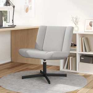 vidaXL Scaun pivotant Gri nori 63 x 75 x 76 cm țesătură imagine