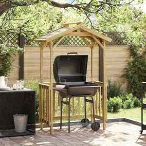 vidaXL Copertină pentru grătar Maro 133.5 x 63 x 200 cm imagine