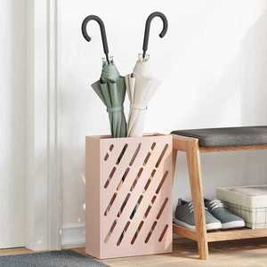 vidaXL Suport pentru umbrele cu depozitare Roz 28 x 12 x 41 cm Metal imagine