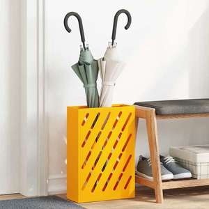 vidaXL Suport pentru umbrele galben muștar 28 x 12 x 41 cm Oțel imagine