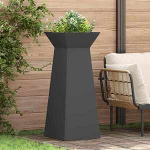 vidaXL Vază pe pilon 2 pcs Negru 40 x 40 x 100 cm imagine