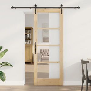 vidaXL Ușă de interior ORKDAL natural 78 x 202 cm Lemn de pin masiv imagine