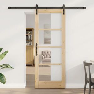 vidaXL Ușă de interior ORKDAL natural 78 x 202 cm Lemn de pin masiv imagine