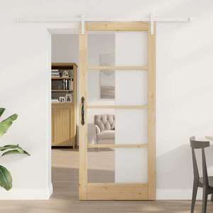 vidaXL Ușă de interior ORKDAL natural 86 x 198, 5 cm Lemn de pin masiv imagine