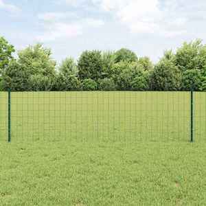 vidaXL Îngrădire cu stâlpi Verde 0.6 x 50 m Oțel imagine